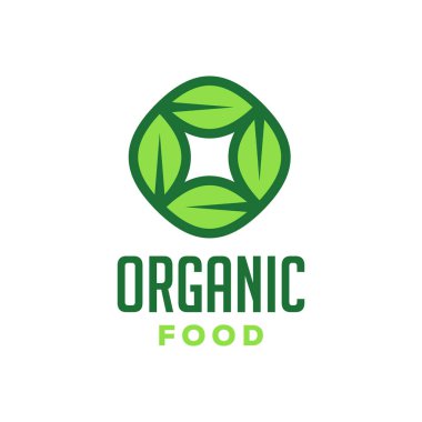 Eko gıda, vegan organik ürünler ve ekoloji. Logo tasarım öğeleri kümesi