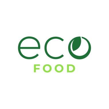 Eko gıda, vegan organik ürünler ve ekoloji. Logo tasarım öğeleri kümesi