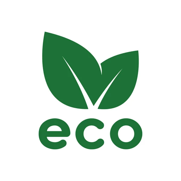 Eco alimentos, produtos orgânicos veganos e ecologia. Conjunto de elementos de design do logotipo — Vetor de Stock