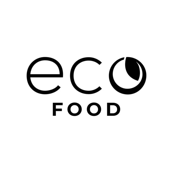 Öko-Lebensmittel, vegane Bioprodukte und Ökologie. Satz von Logo-Designelementen — Stockvektor