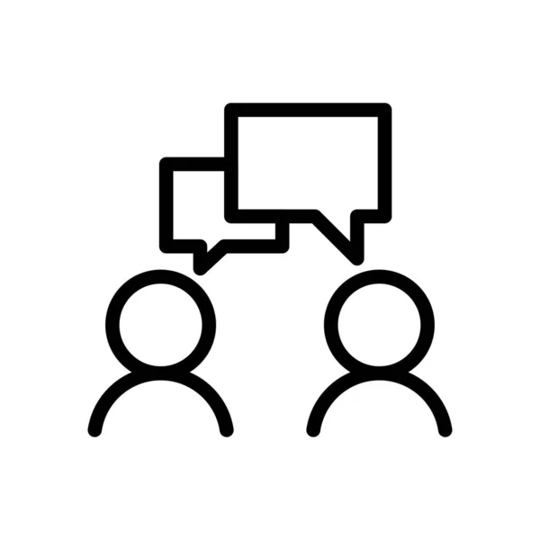 Deux Personnes Discutant Parlant Icône Conversation Illustration Vectorielle Eps — Image vectorielle