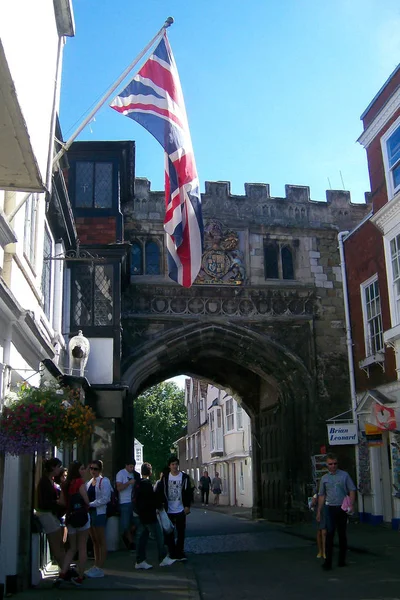 Calle Histórica Ciudad Salisbury Wiltshire Inglaterra Reino Unido Junio 2015 — Foto de Stock