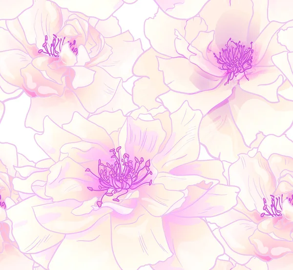КУЛЬТУРНЫЕ СИМЕЛЬНЫЕ ПАТЕРЫ С РЕАЛИСТИЧЕСКИМИ розовыми розами — стоковый вектор