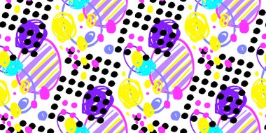 modern eğlence geometrik soyut scrabble desen