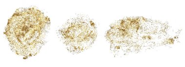 Altın kumla izole edilmiş elementler