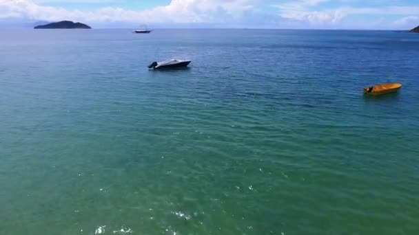 Бразилия Бузиос Вид Воздуха Залив Тартаруга Вид Пляжа Пляж Тартаруга — стоковое видео