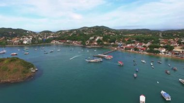 Brezilya, Buzios - Buzios ihale rıhtım Havadan görünümü Buzios, Brezilya Buzios ihale rıhtım havadan görünümü