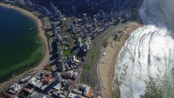 Uruguay Punta Del Este Luchtfoto Van Het Schiereiland Luchtfoto Van — Stockvideo