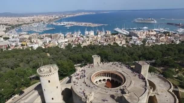 Malta Sliema Luchtfoto Van Stad Sliema Maltasliema Een Badplaats Aan — Stockvideo