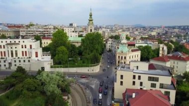 St Michael Katedrali Kilisesi, Belgrad, Sırbistan St Michael Katedrali Kilisesi'nin havadan görüntüleri Başmelek, Belgrad'ın merkezinde yer alan bir Sırp Ortodoks katedral kilisesi, Sırbistan, şehrin eski bölümünde yer alan