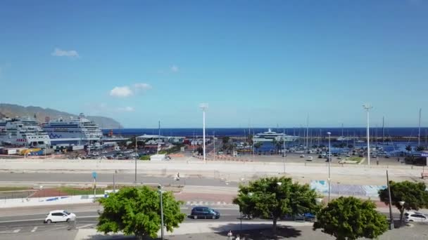 Santa Cruz Tenerife Panorering Skott Stadens Centrum Runt Torget Santa — Stockvideo