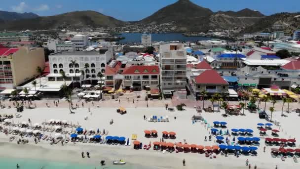 Great Bay Beach Philipsburg Sint Maarten Saint Martin Ilhas Caribe — Vídeo de Stock