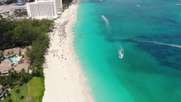 Paradiesinsel Bahamas Wunderschöner Türkisfarbener Strand Hotels Und Resorts Die Atemberaubende — Stockvideo