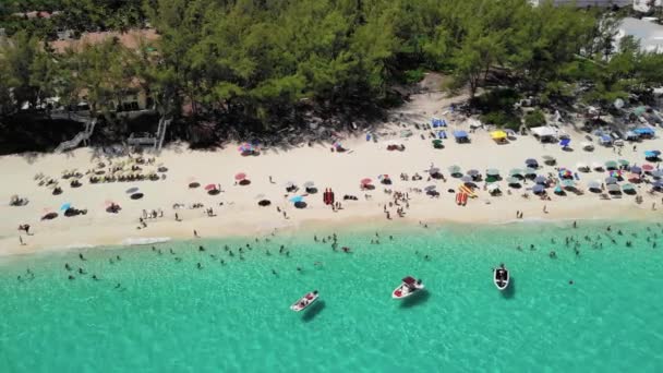 Райский Остров Багамские Острова Белый Песок Чистый Бирюзовый Пляж — стоковое видео