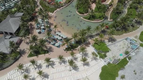 Paradise Island Bahama Atlantis Resort Met Aquaventure Waterpark Bovenaanzicht Van — Stockvideo