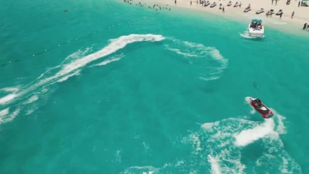 Jet Lyže Motorové Čluny Paradise Island Bahamy Úchvatný Půvab Baham — Stock video