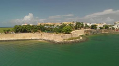 Tarihi kale - San Agustn Kalesi ve San Juan Kapısı Tarihi kale Nin Old San Juan Havadan görünümünde - Bastin de San Agustn ve Puerta De San Juan Eski San Juan, Porto Riko