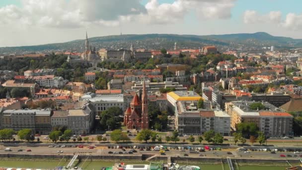 Baszta Rybacka Piękna Gotycka Architektura Budapesztu Węgry Fisherman Bastion Jest — Wideo stockowe