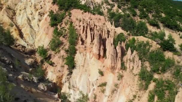 Maravilha Natural Formação Rochosa Cidade Diabo Djavolja Varos Sérvia Uma — Vídeo de Stock