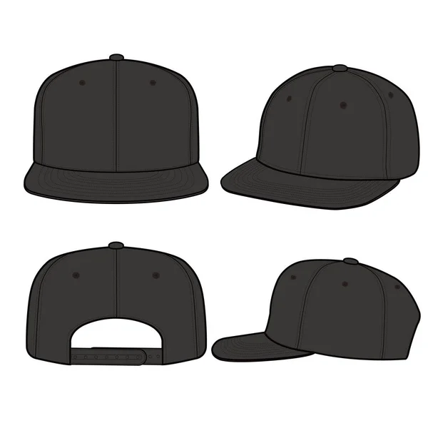 Snapback Cap moda düz vektör mockup tasarım