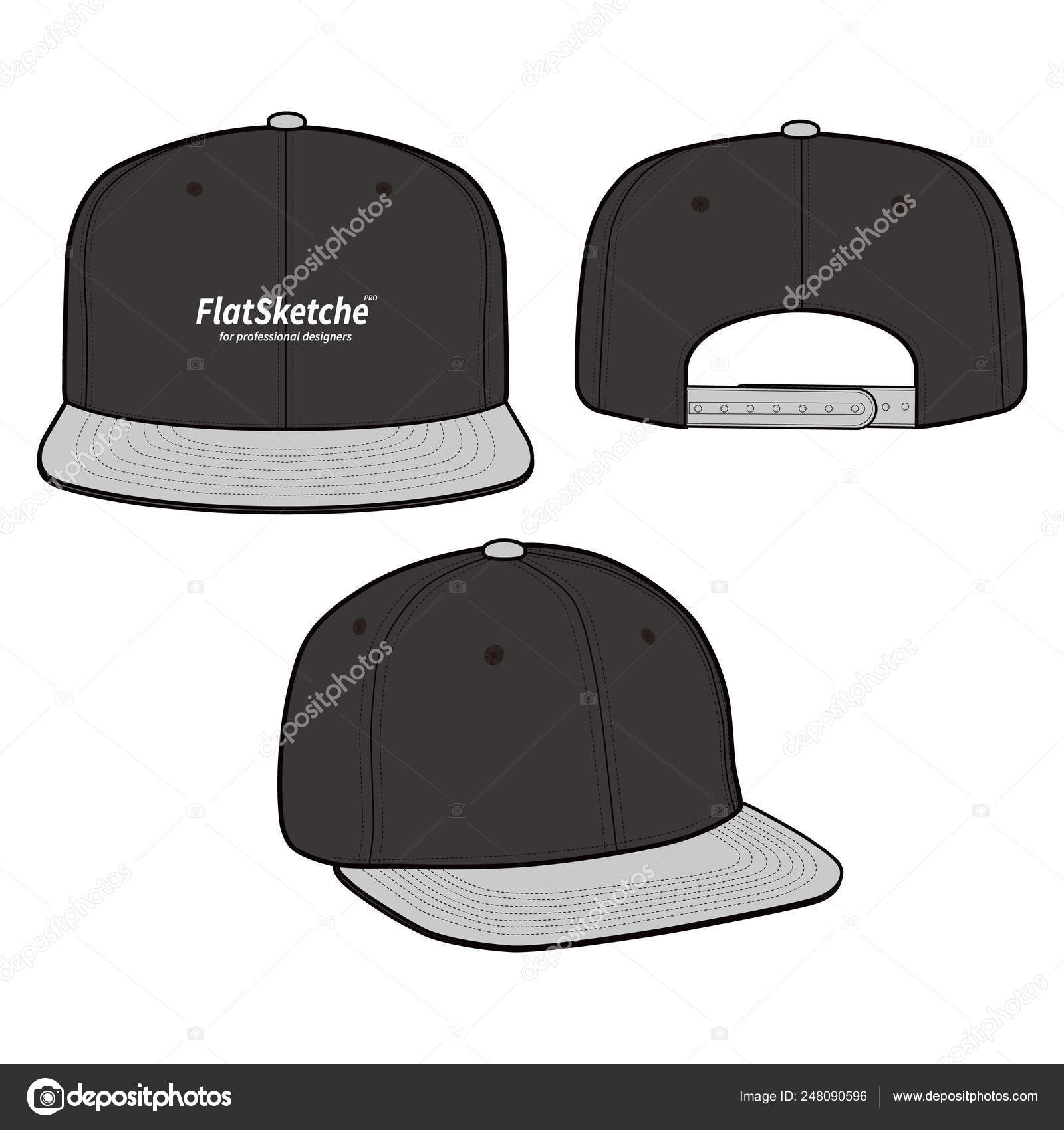 Download Snapback Cap Fashion Flat Vector Mockup Design Stock Vector Royalty Free Vector Image By C Haydenkoo 248090596