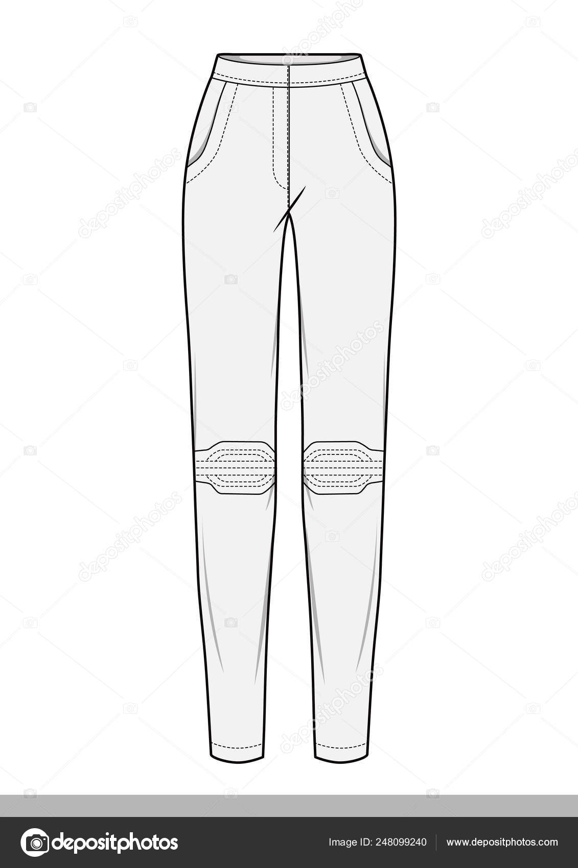Women Flare High Waist Palazzo Trousers Vector Fashion Flat Sketches. Wide  Leg Pant Fashion Technical Illustration Template Royalty Free SVG,  Cliparts, Vectors, and Stock Illustration. Image 166171989.