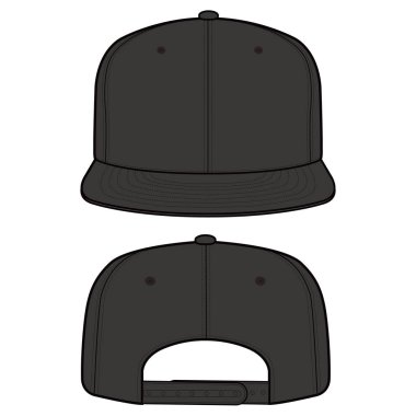 Snapback Cap moda düz vektör mockup tasarım