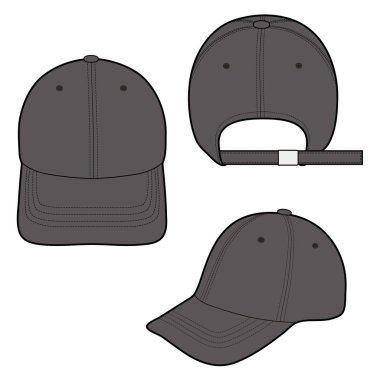 Beyzbol kap moda düz vektör mockup tasarım