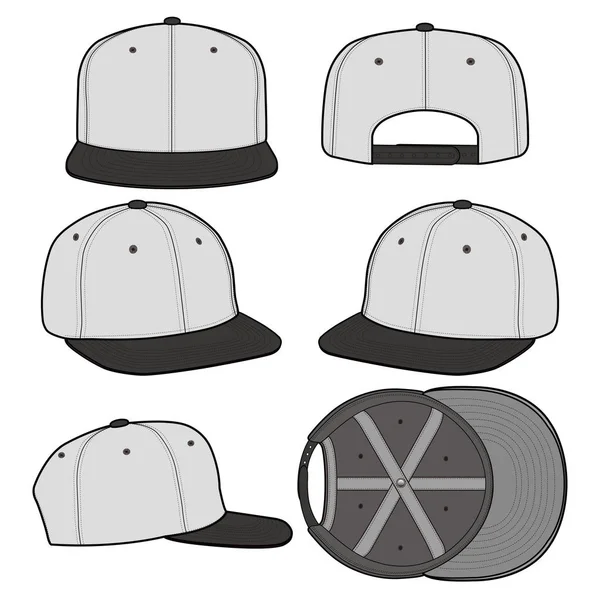 Snapback Cap moda düz vektör mockup tasarım