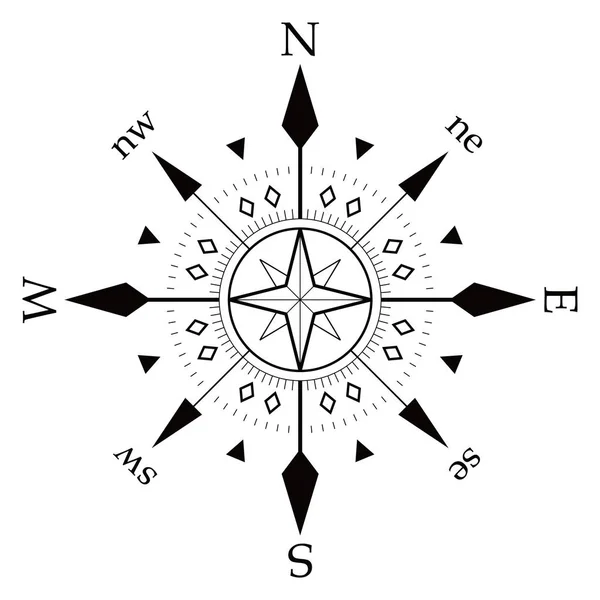 Compass Vector Design Șablon Ilustrație — Vector de stoc