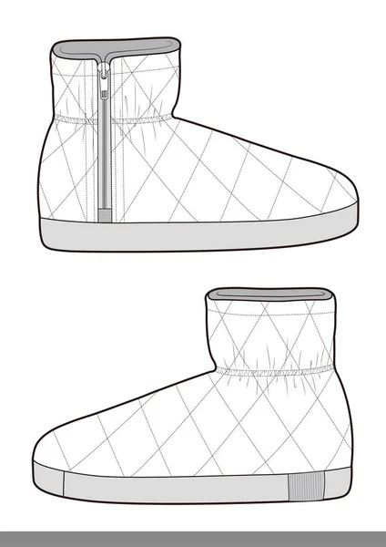 Templat Gambar Desain Vektor Sepatu - Stok Vektor