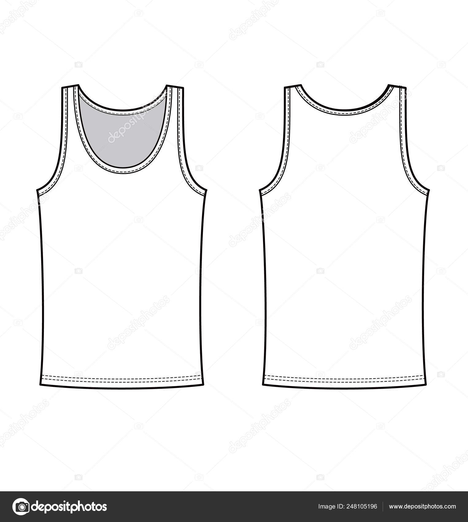 Sleeveless Sports Tshirt And Shorts Template Stock Illustration