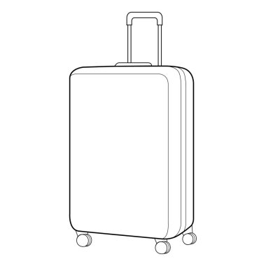 Taşıyıcı moda düz teknik çizim vektör şablonu