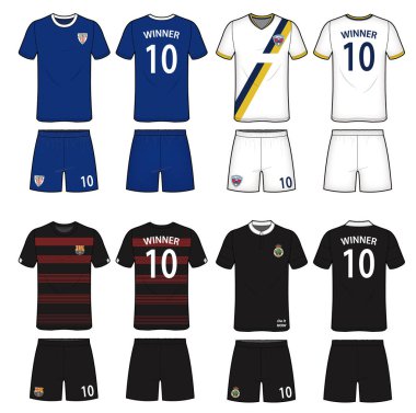 Futbol futbol Tekdüzen vektör tasarım çizim şablonu