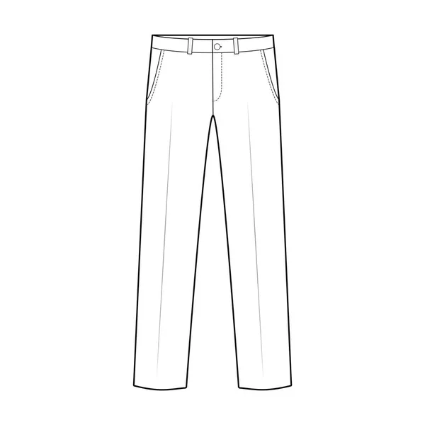 Spodnie Formalne Spodnie Moda Flat — Wektor stockowy