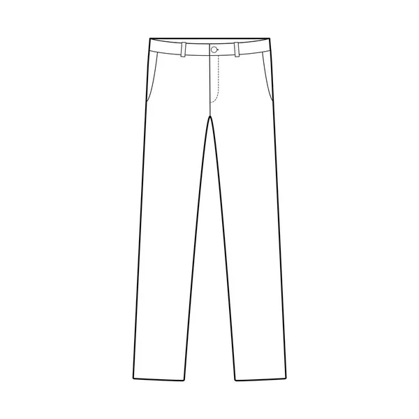 Broek Formele Broek Mode Flat — Stockvector