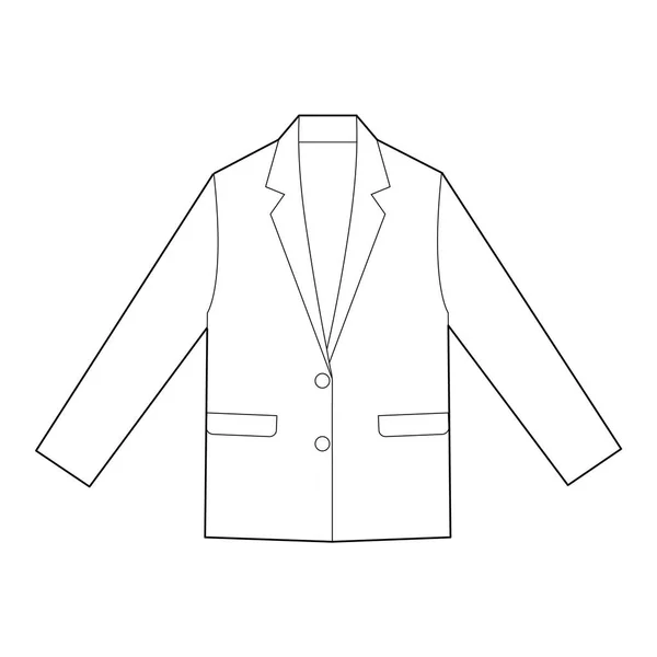 Modelo Vetor Desenho Técnico Plano Moda Jacket —  Vetores de Stock
