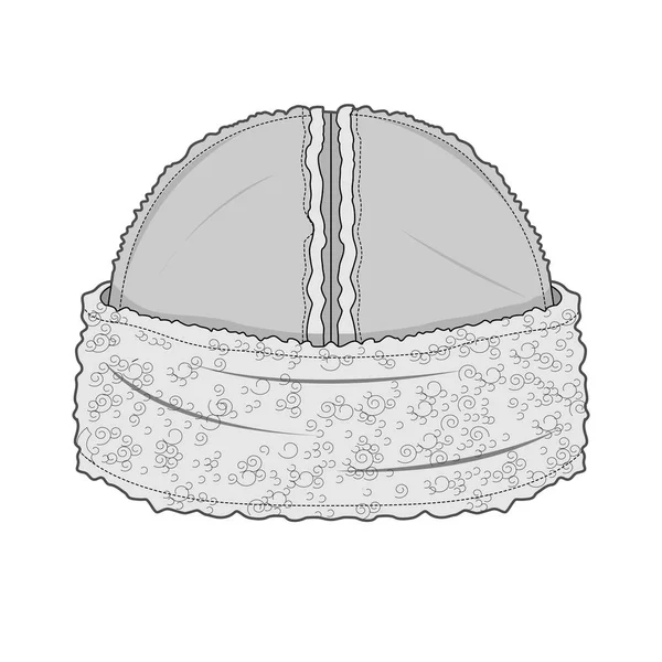 Hat Мода Плоский Технічний Малюнок Векторний Шаблон — стоковий вектор