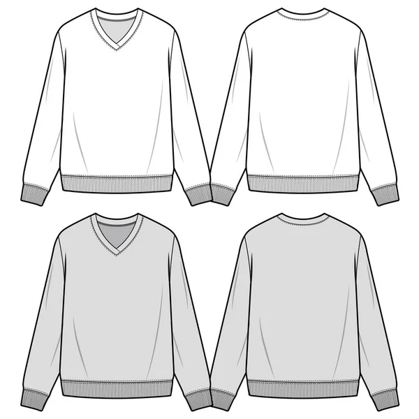 Sweatshirt moda düz eskiz şablonu