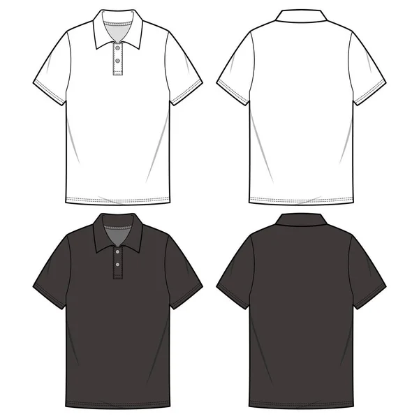 Polo t-shirt in melange fabric isolated on white Vector Image