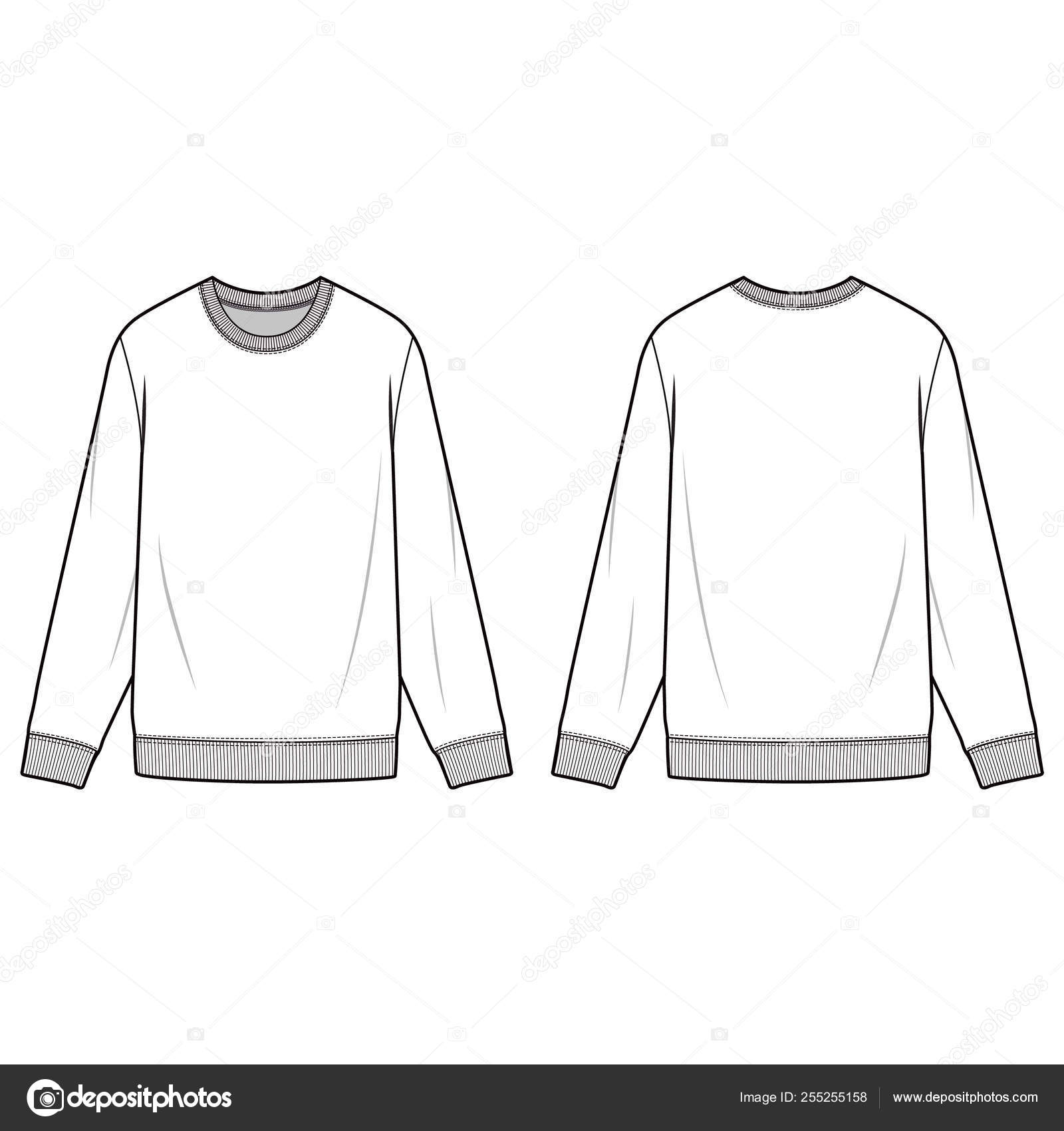 Sweatshirts Dress Fashion Flat Technical Drawing Vector Template Stock  Vector by ©haydenkoo 246672536