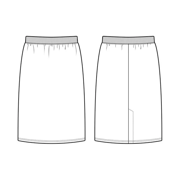 Skirt Plantilla Boceto Plano Moda — Archivo Imágenes Vectoriales