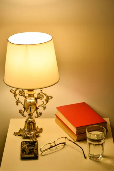 lamp on the table