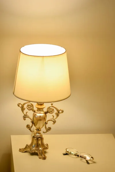 lamp on the table