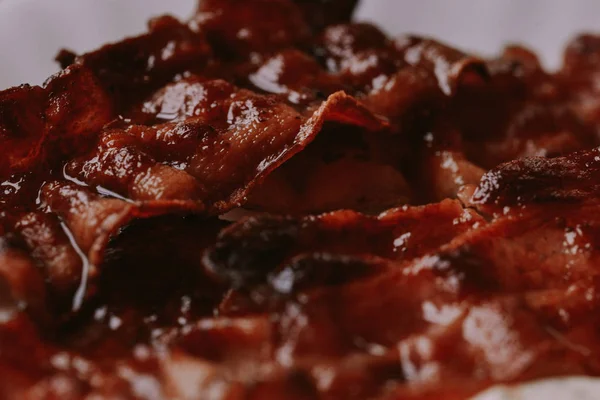 Fried Ham Breakfast — Stock Photo, Image