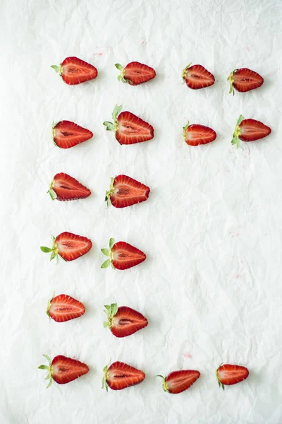 Fresas Sobre Fondo Blanco — Foto de Stock