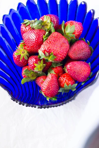 Fresh Strawberries Basket — Stock Photo, Image