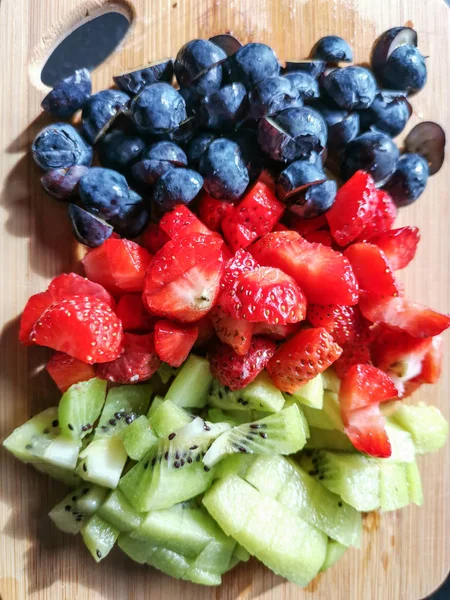 Fresh Fruit Salad Background — Stock Photo, Image