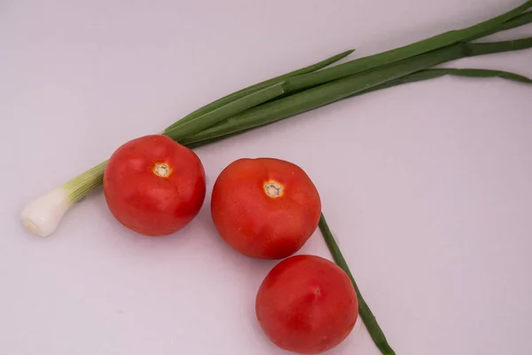 西红柿和蔬菜的背景 — 图库照片