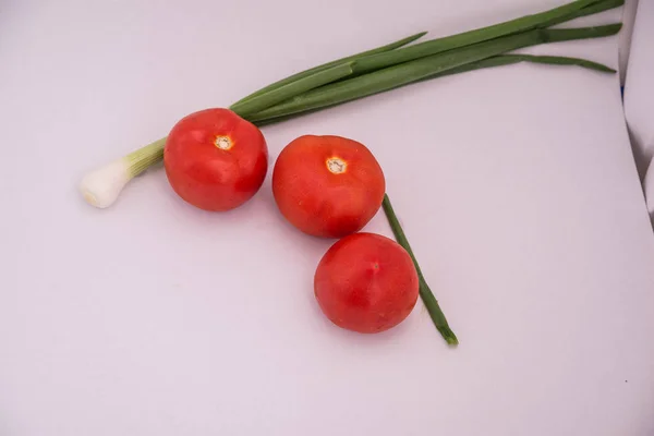 Tomaten Und Gemüse Hintergrund — Stockfoto